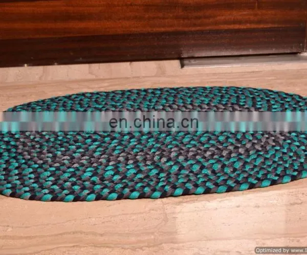 Ethnic Designer Braided Door Mat Handmade Rug/Carpet Reversible Embroidered Door Mat photo-3