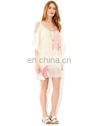 2015 Wholesale Factory Price PAISLEY COLD SHOULDER KAFTAN Kaftan For Women Summer Wear photo-2