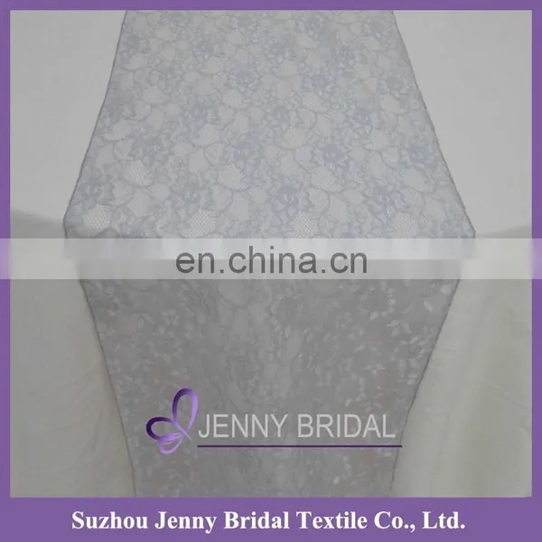 TR013A Silver Grey Lace Wedding Table Runners photo-2