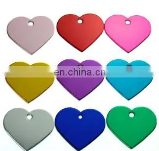 Heart Shape Front Back Engraving Aluminum Pet ID Tags for Dogs and Cats photo-3