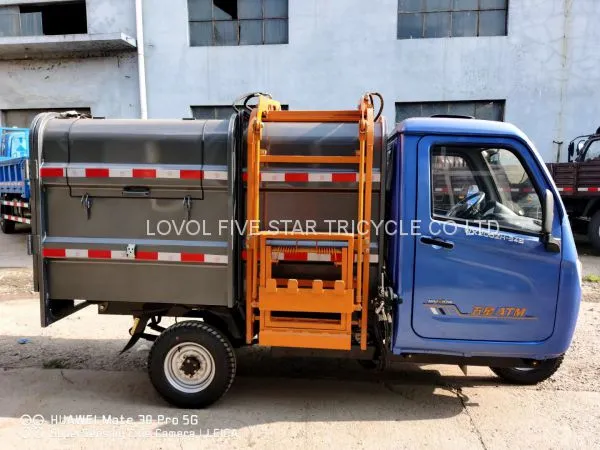 Gasoline Tricycle Cargo Loader Lovol Three Wheeler Waste Management 3CBM photo-2