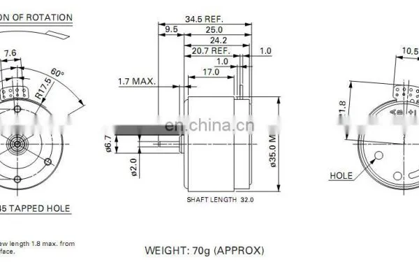 EG-530YD 6V 12V 2400rpm RC DC Fan Motors for Cassette Tape Recorder and Rotating Display photo-4
