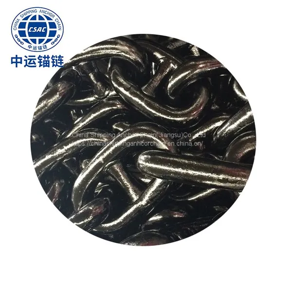 68mm Black Painted Floating Wind Power Platform Studless Link Anchor Chain
