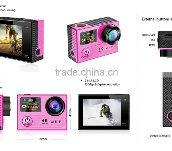 Dual Screen 30 Meters Waterproof 4K WiFi Sport Camera H8R With 360 Degree Panorama Shooting Mode photo-5