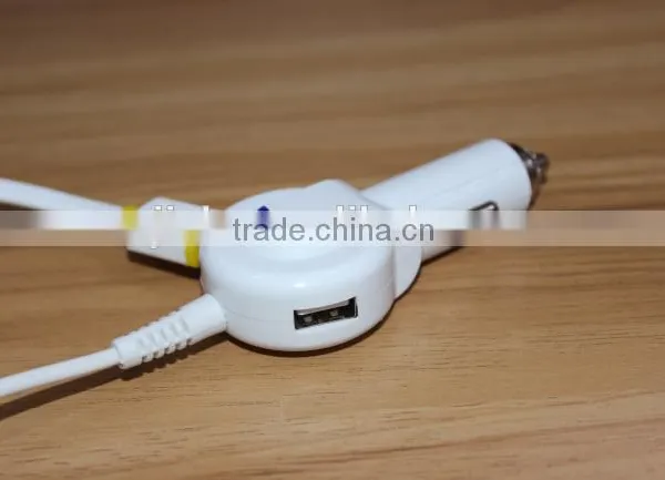 3.1A 3100mA 3in1 Vehicle Charger Android Device and Smart Phone Car Charger With 6 Feet Cable photo-4