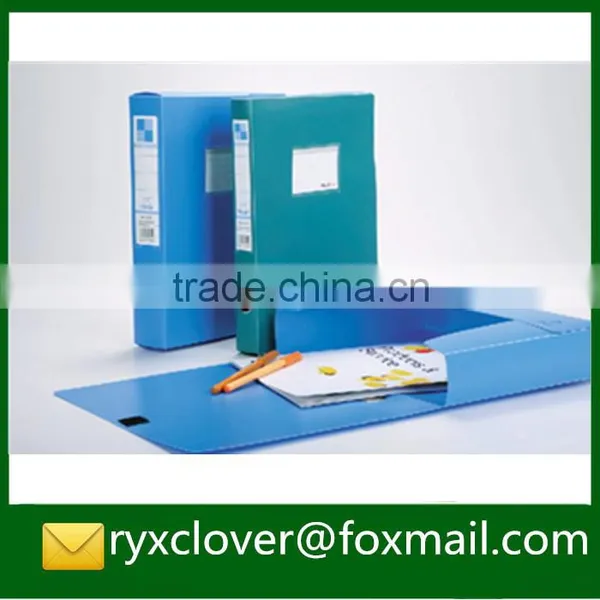 Office A4 Size PP Plastic Hook and Loop Fastener Box File Folder photo-2