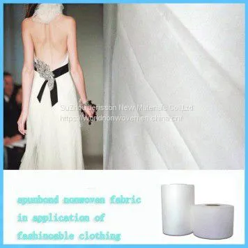 Supply Bicomponents PE/PP Nonwoven 15~180G/M2 White Color 3200mm, Nonwoven Fabric Jumbo Roll photo-3