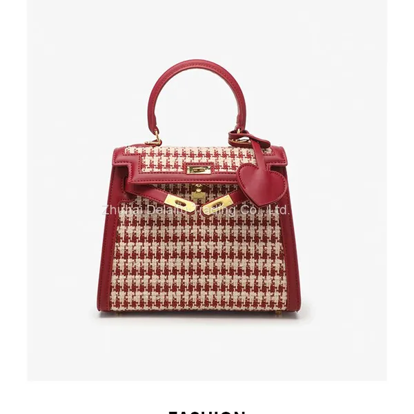 2023 New Arrival Ladies Houndstooth Bridal Bag Fashion Design Handbag photo-2