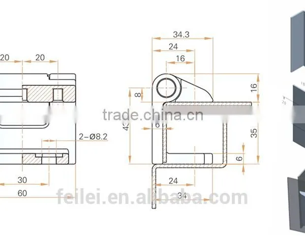 2015 New Security Hidden Cabinet Hinge With CE Rohs Certificate photo-6
