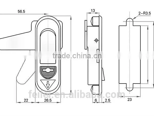 ROHS Chrome Plated Metal Box Lock for Industry Electri photo-6