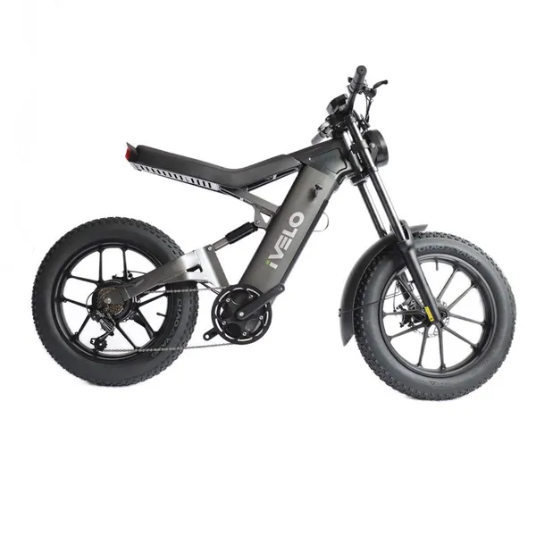 IVelo Fat Tire Electric Bike 20 Inch 48V 1000W Rear Motor With Swappable Battery for Adults photo-2