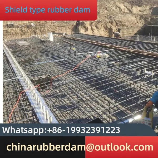 Overall Slope Pillow Type Rubber Dam Factory Construction, Separate Water, Flood and Gas Shield Dam in Stock photo-3