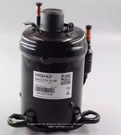 Compressor de refrigeração Hisense; Compressor de refrigeração Huali BSA357CV-R1AN