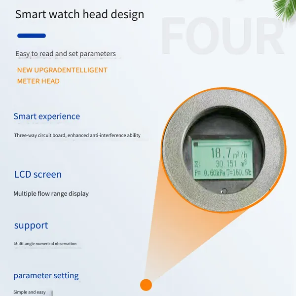 Qingliu Lugb-100 Vortex Flowmeter, Flange Type or Clamp Type for Gas Flow Measurement photo-5