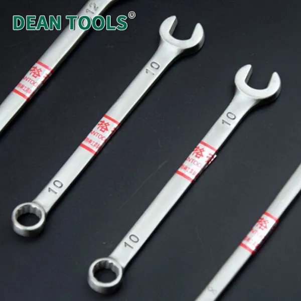 Combination Wrench Set for Automotive Engine Repair, 8-19mm,304 Stainless Steel, Heat Treated, Non-Slip Grip for Oily Hands