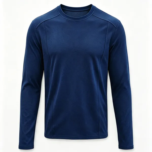 Men's Tight Long-sleeved T-shirt With Round Neck for Fitness Training photo-3