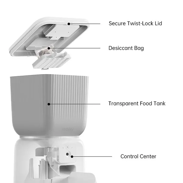 OEM ODM Automatic Cat Feeder Timed Quantitative Remote Control Eco-Friendly ABS Bowls Battery Powered Cross-Border Popular photo-5