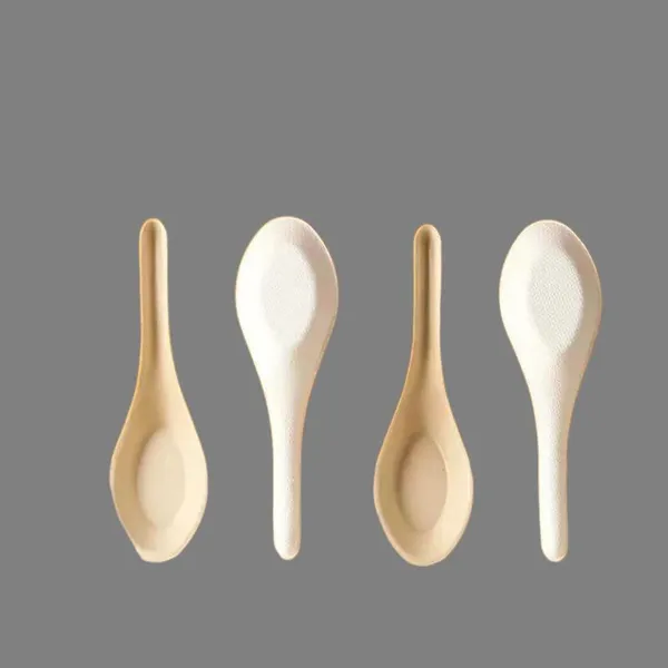 Disposable Knife Fork Spoon and Spork Set for Restaurants, Catering, Food Trucks - Molded Bagasse Pulp, Sturdy, Compostable