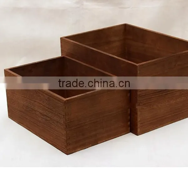Searun Antique Unfinished Wood Box photo-3
