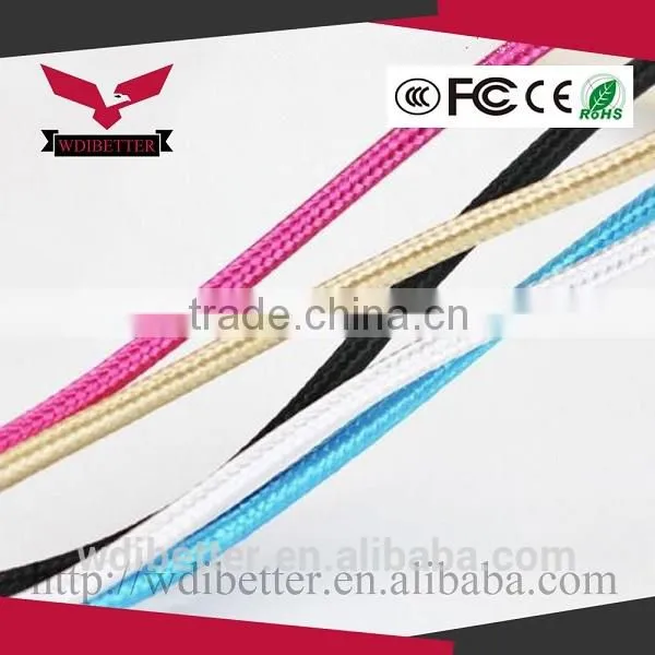 2016 New Hot Sale Braided 1M Usb Date Cable 2 In 1 Usb Cable photo-6