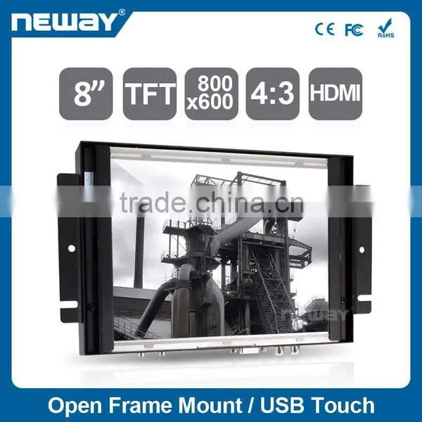 Project 4-wires Resistive Touch Screen Open Frame LCD Monitor Support /Linux/Android System photo-2