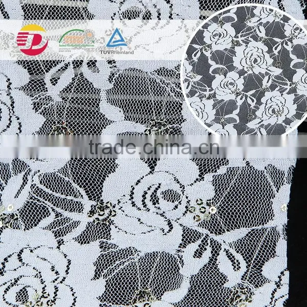 2016 New Fancy Cheap Stretch Embroidery Sequined Designer Dress Fabrics photo-2