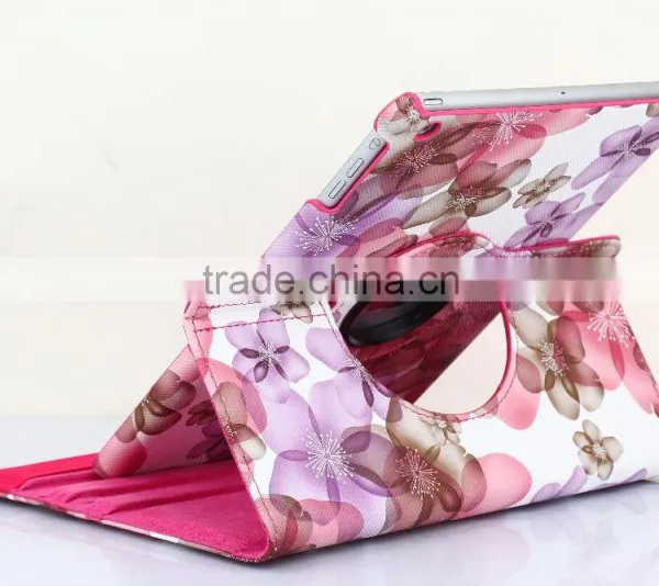 Fashion Peach Flower Series For IPad Mini 4 Flip Leather Case 360 Degree Rotation Case TB-0004 photo-6