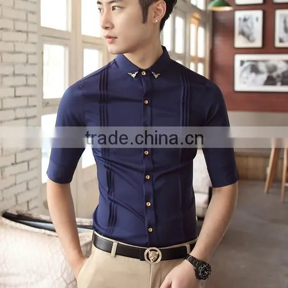 Red Color Men Half Sleeve Shirts photo-3