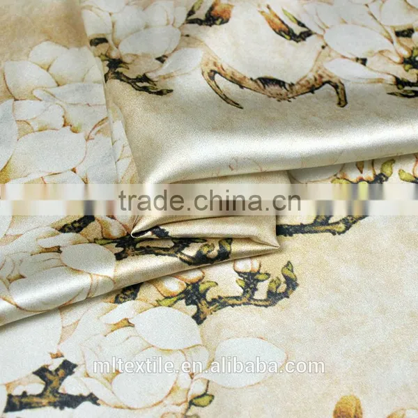 High Quality Cheap Custom Print Stretch Silk Fabric photo-4