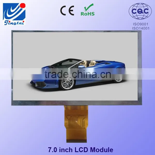 OEM 800*480 7 Inch Tft Lcd Module With 210cd/m2