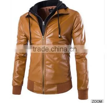 Men's Trendy PU Jacket photo-4