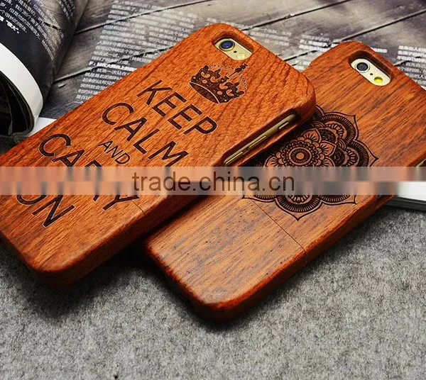 Unique Handmade Natural Wood Hard Bamboo Wooden Cell Phone Case Cover