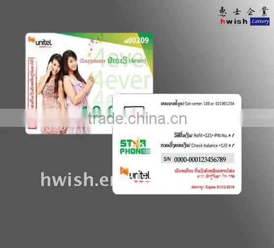 Prepaid Scratch Card Printing