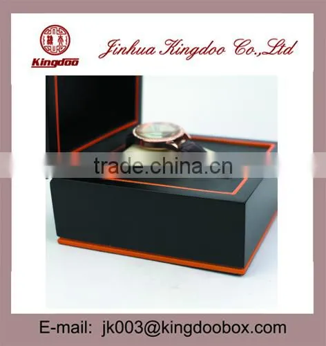 Jinhua Supplier Handmade Rectangular MDF Wooden Watch Box With Flip Lid photo-4