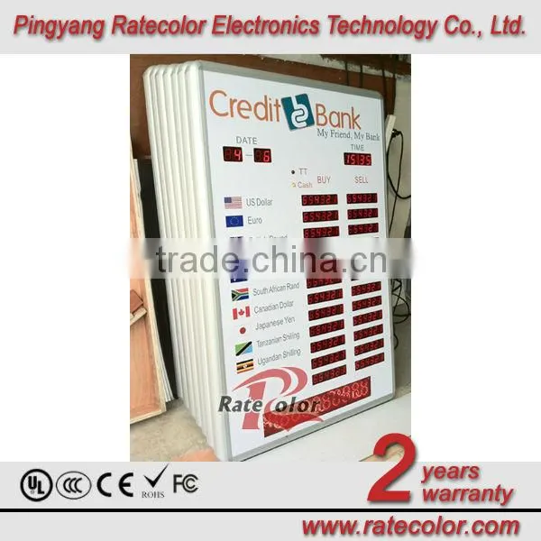 2 Columns and 12 Rows LED Exchange Rate Board for DES Share Market photo-4