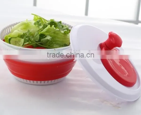 Food Grade Easy Use Vegetable Tools OEM Collapsible Salad Spinner photo-2