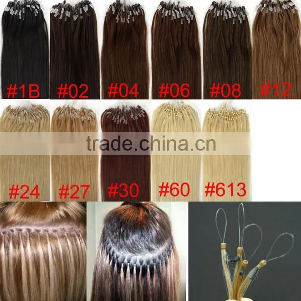 Wholesale! Fashion Extensions High Quality Brazilian MicroBraziliam Human Hair Mirco Loop Hair Extension