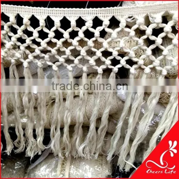 Cheerslife Lace, Hand Crochet Lace With Big Fringe