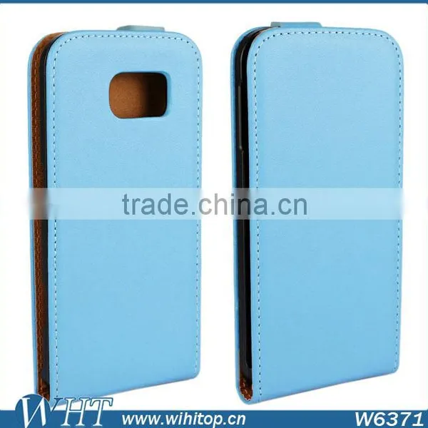 Magnetic Vertical Style Magnetic Flip Genuine Leather Case for Samsung Galaxy S6 G9200 photo-5