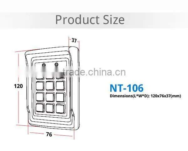 Nordson NT-106 Waterproof Metal Security Access Control for Single Door Entrance photo-4