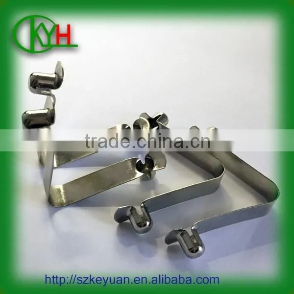 OEM Spring Steel V Shape Tube Lock Spring Double Button Clip photo-5