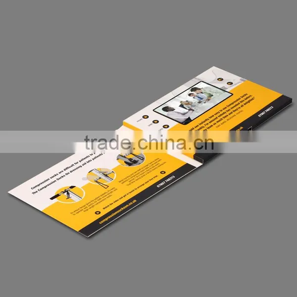 Customize Printing LCD Video Greeting Card / LCD Video Brochure Card With 5 Inch Screen photo-5