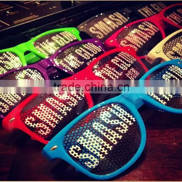 2015 Party Glasses With Eyes Custom Logo Printing Party Pinhole Sunglasses Quality Choice photo-4