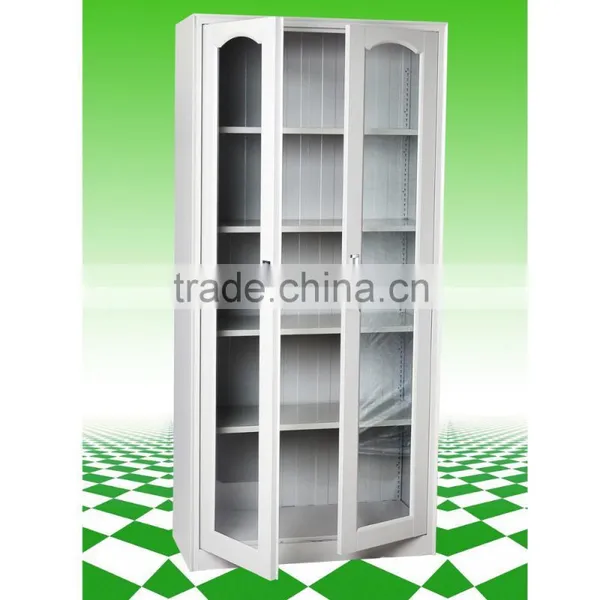 School Lab Equipment Stainless Steel Glass Door Laboratory Cabinet photo-3