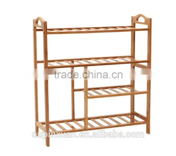 Pure Nature Bamboo Handmade Shoe Rack,Bamboo 4-tiers Shoe Rack for Shoes Showroom photo-6
