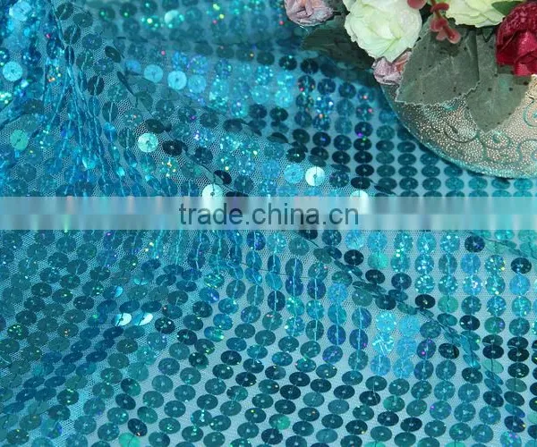 TURQUOISE TABLE LINEN /TURQUOISE SEQUIN TABLE LINEN photo-2