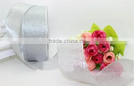 2016 Hot Sale Christmas Gold And Sliver Burlap Ribbon