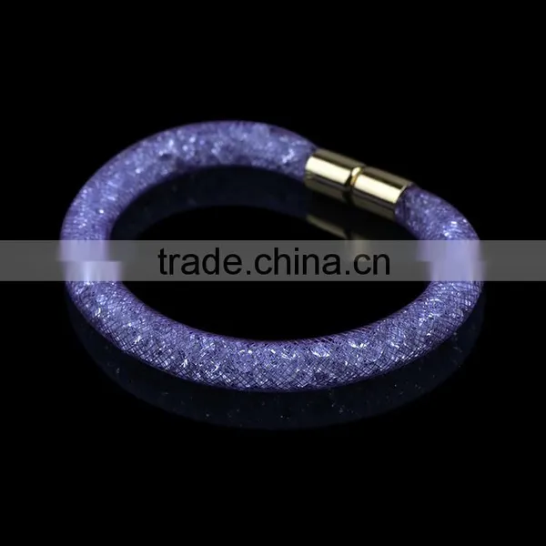 2015 New Design High Good Quality Mesh Stardust Magnetic Bracelet for Women photo-4