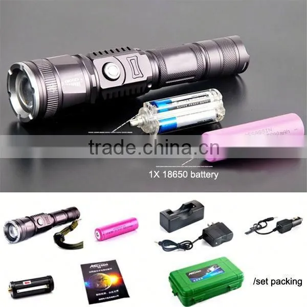 POPPAS 6611 Newest USB Led Flashlight Hunting Waterproof USB Torch Light Quality Choice photo-6