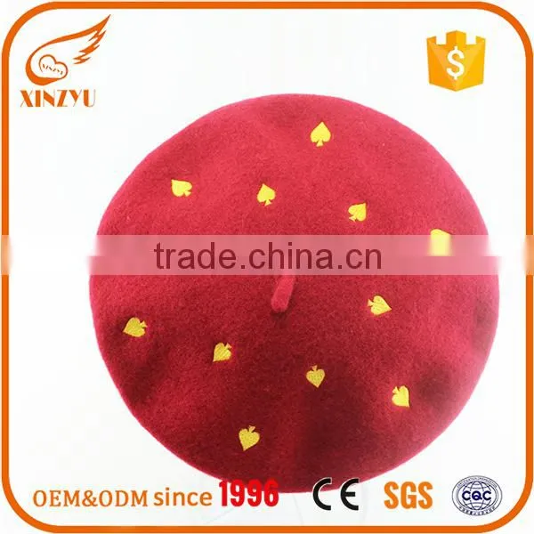 Custom Embroidery Cheap Wool Polyster Beret Army Golf Caps photo-6
